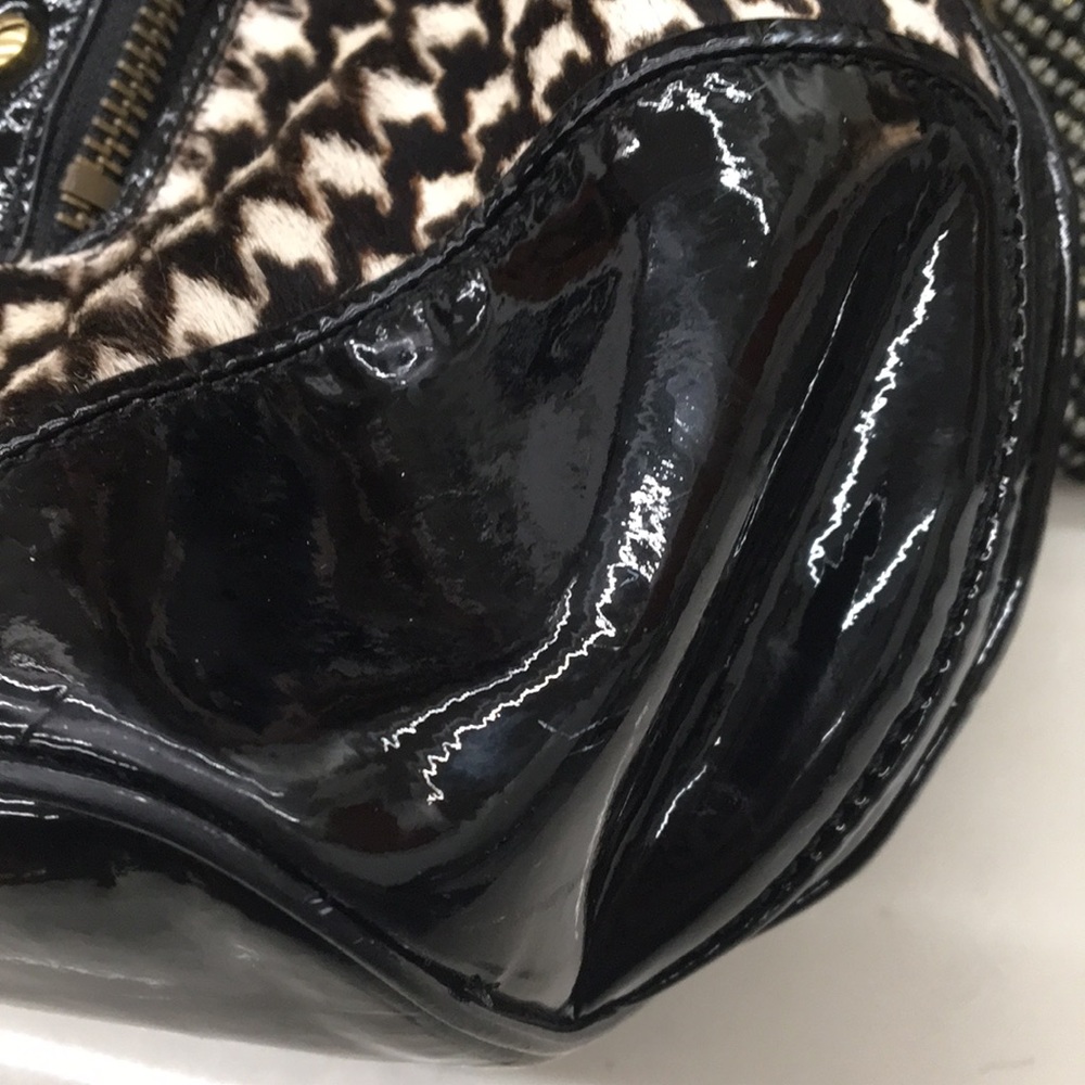 Cole Haan Houndstooth Patent Leather Bag & Wallet - Picture 13 of 13